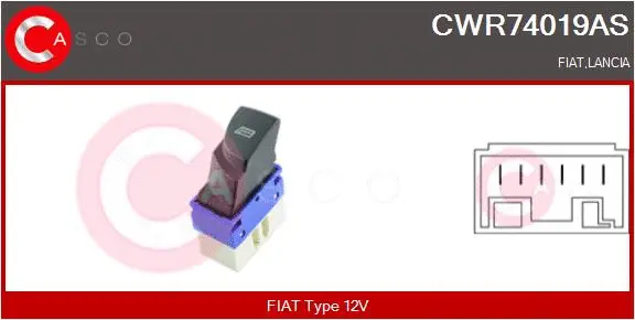 CWR74019AS CASCO Выключатель, стеклолодъемник (фото 1)
