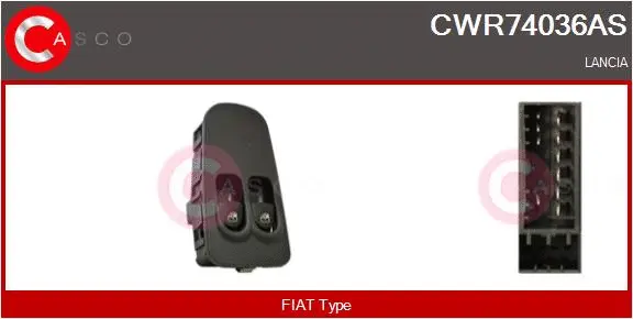 CWR74036AS CASCO Выключатель, стеклолодъемник (фото 1)