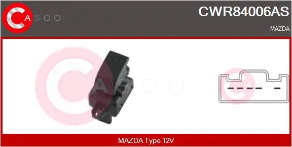 CWR84006AS CASCO Выключатель, стеклолодъемник (фото 1)