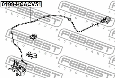 0199-HCACV51 FEBEST Тросик замка капота (фото 2)