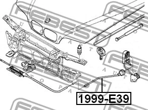 1999-E39 FEBEST Тросик замка капота (фото 2)