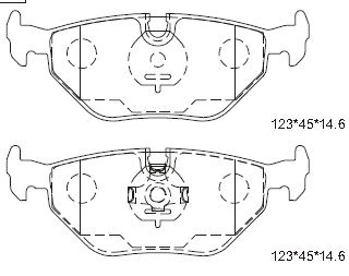 KD6737 ASIMCO Комплект тормозных колодок, дисковый тормоз (фото 3)