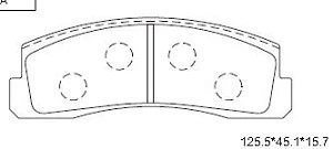 KD8703 ASIMCO Комплект тормозных колодок, дисковый тормоз (фото 2)