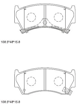 KD1732 ASIMCO Комплект тормозных колодок, дисковый тормоз (фото 3)