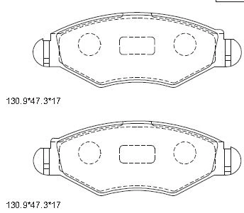 KD7751F ASIMCO Комплект тормозных колодок, дисковый тормоз (фото 2)