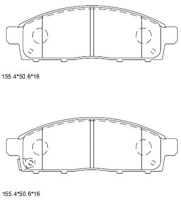 KD4723 ASIMCO Комплект тормозных колодок, дисковый тормоз (фото 3)