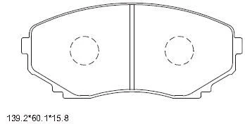 KD4702 ASIMCO Комплект тормозных колодок, дисковый тормоз (фото 2)