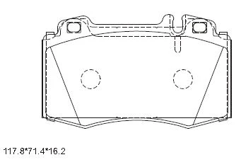 KD7742 ASIMCO Комплект тормозных колодок, дисковый тормоз (фото 2)