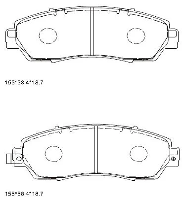 KD1508 ASIMCO Комплект тормозных колодок, дисковый тормоз (фото 2)