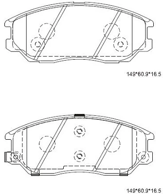 KD9729 ASIMCO Комплект тормозных колодок, дисковый тормоз (фото 2)