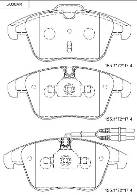 KD7575 ASIMCO Комплект тормозных колодок, дисковый тормоз (фото 3)