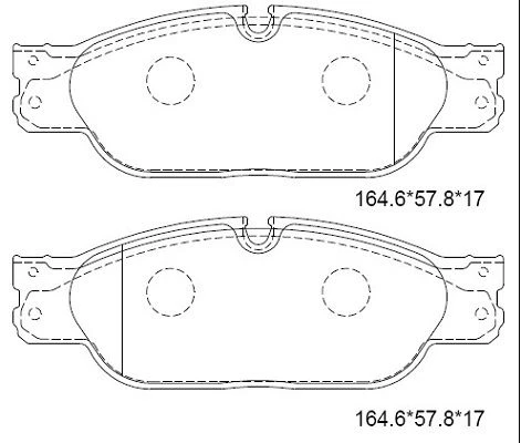 KD6519 ASIMCO Комплект тормозных колодок, дисковый тормоз (фото 2)