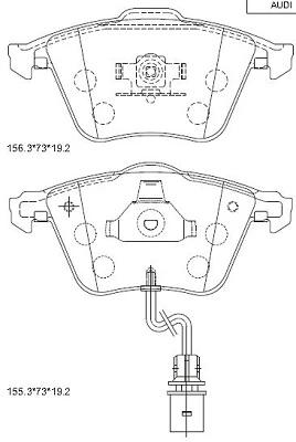 KD7798 ASIMCO Комплект тормозных колодок, дисковый тормоз (фото 3)