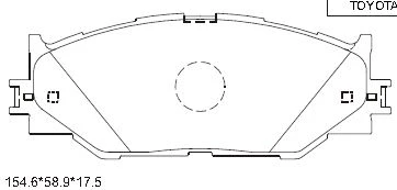 KD2502 ASIMCO Комплект тормозных колодок, дисковый тормоз (фото 3)