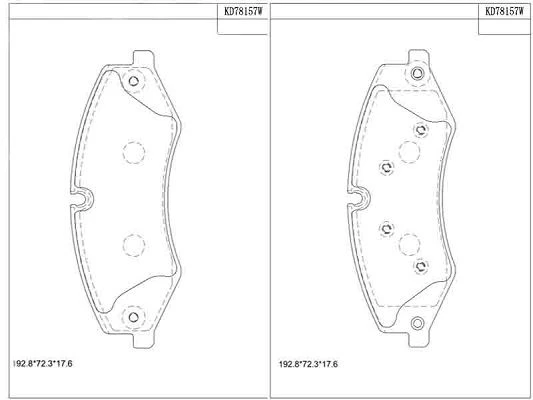 KD78157W ASIMCO Комплект тормозных колодок, дисковый тормоз (фото 2)