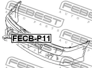 FECB-P11 FEBEST Заслонка, буксирный крюк (фото 2)