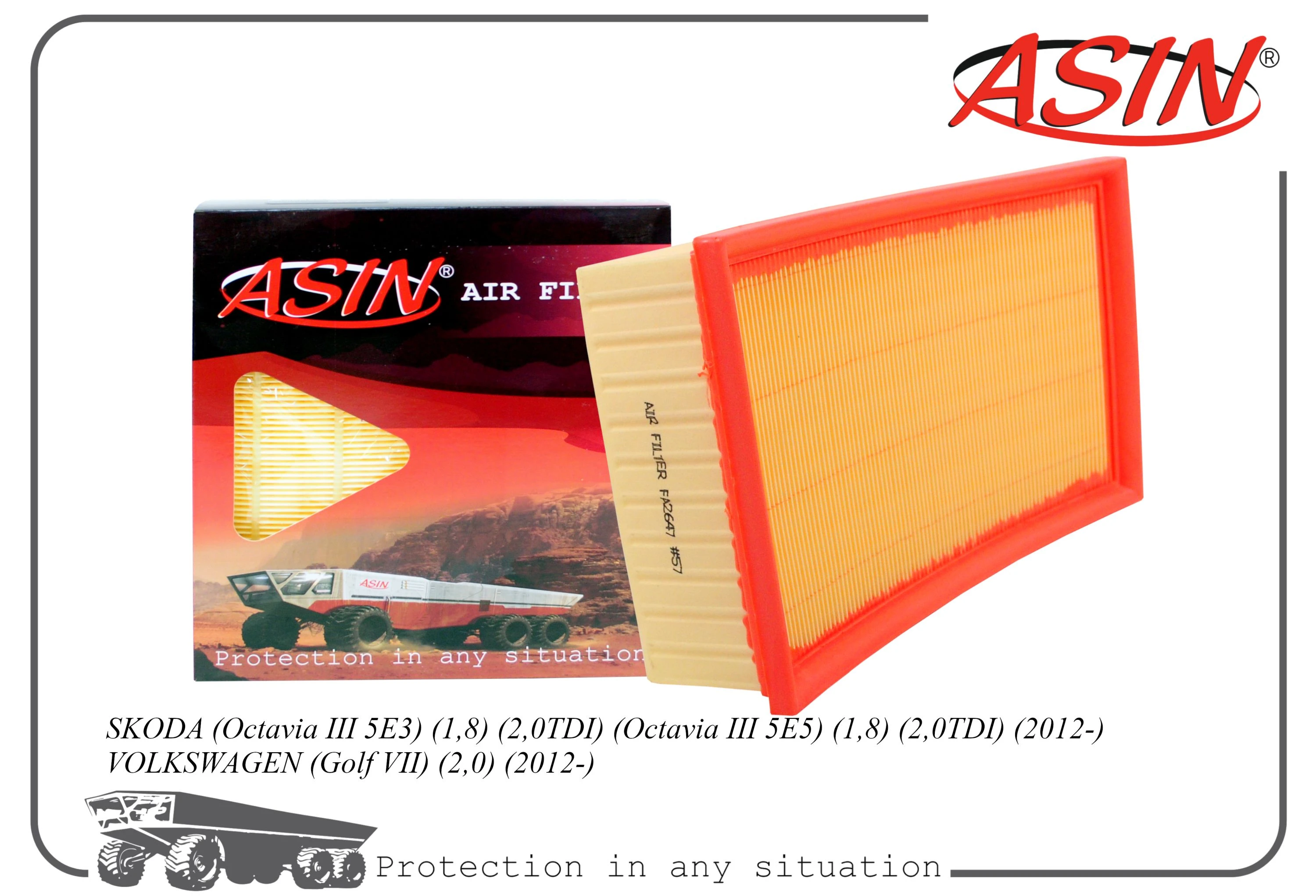 ASIN.FA2647 ASIN Фильтр воздушный (фото 1)