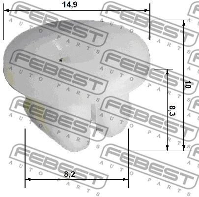 88570-063 FEBEST Зажим, молдинг / защитная накладка (фото 2)