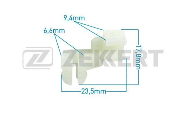 BE-1215 ZEKKERT Зажим, молдинг / защитная накладка (фото 1)