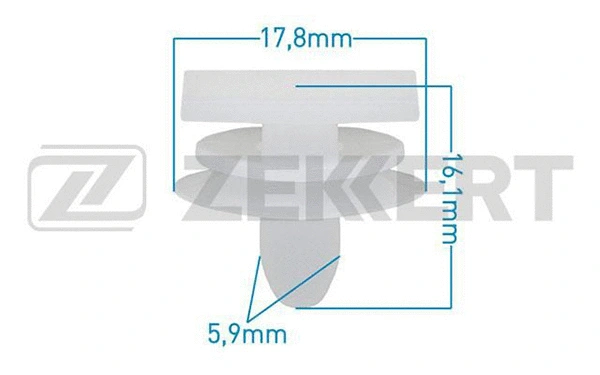 BE-1678 ZEKKERT Зажим, молдинг / защитная накладка (фото 1)