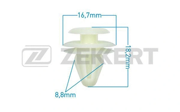 BE-1995 ZEKKERT Зажим, молдинг / защитная накладка (фото 1)
