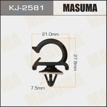 KJ-2581 MASUMA Зажим, молдинг / защитная накладка (фото 1)