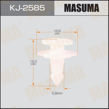 KJ-2585 MASUMA Зажим, молдинг / защитная накладка (фото 1)
