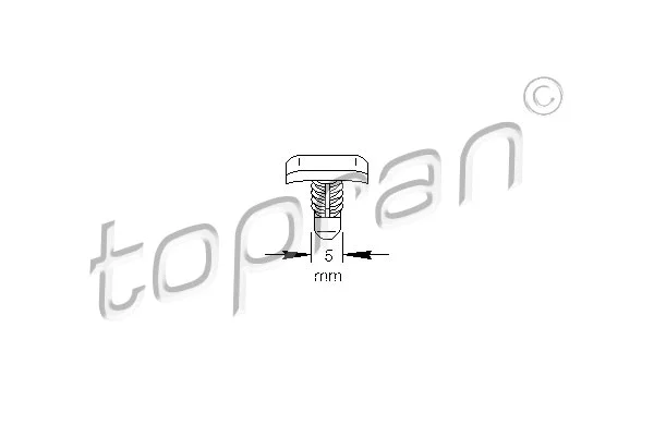103 307 TOPRAN Пистон, облицовка двери (фото 1)
