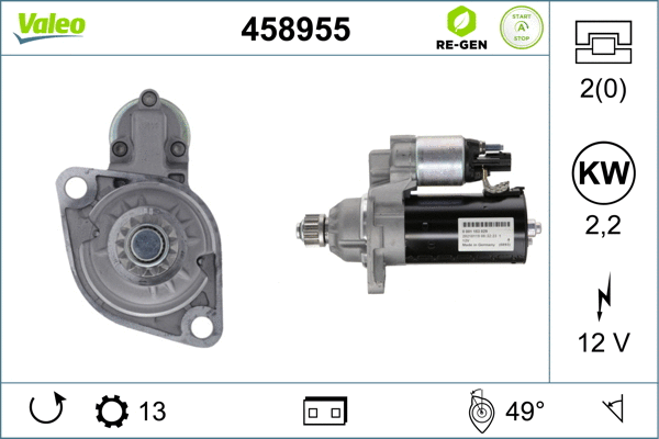 458955 VALEO Стартер (фото 1)