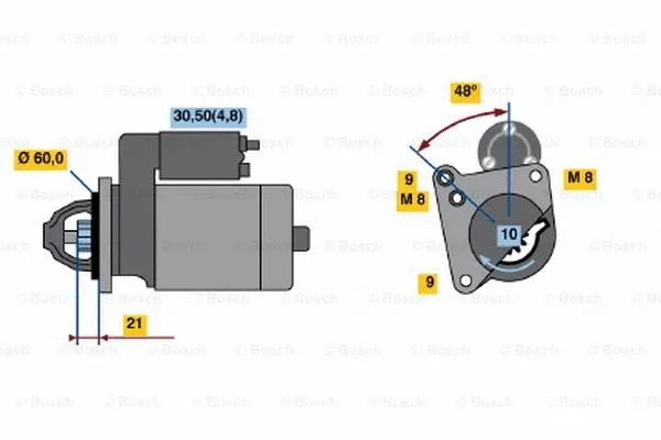 0 001 106 405 BOSCH Стартер (фото 2)