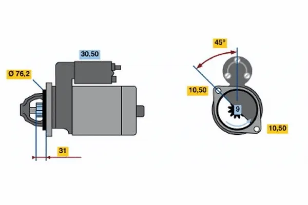 0 001 107 058 BOSCH Стартер (фото 1)