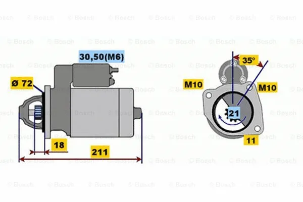 0 001 107 059 BOSCH Стартер (фото 1)