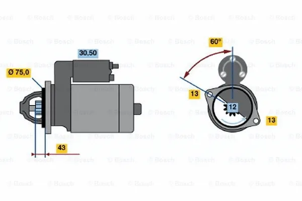 0 001 107 080 BOSCH Стартер (фото 1)