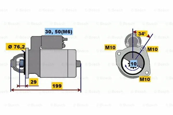 0 001 107 407 BOSCH Стартер (фото 1)