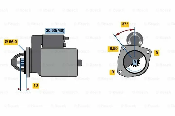 0 001 107 490 BOSCH Стартер (фото 5)