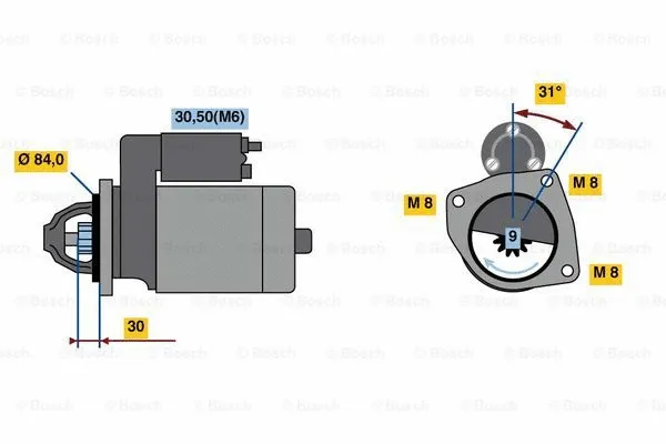 0 001 109 365 BOSCH Стартер (фото 5)