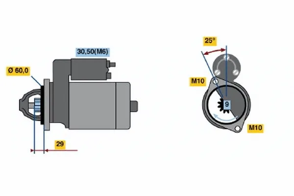 0 001 115 005 BOSCH Стартер (фото 3)