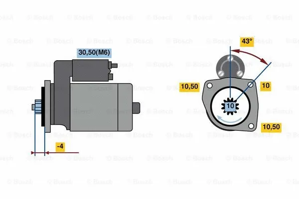 0 001 121 443 BOSCH Стартер (фото 4)