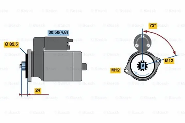 0 001 125 055 BOSCH Стартер (фото 5)