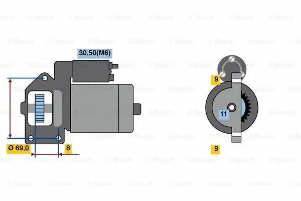 0 001 148 009 BOSCH Стартер (фото 1)