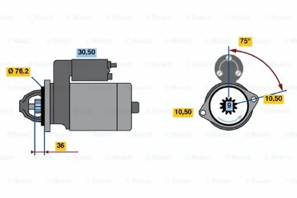 0 001 212 208 BOSCH Стартер (фото 1)