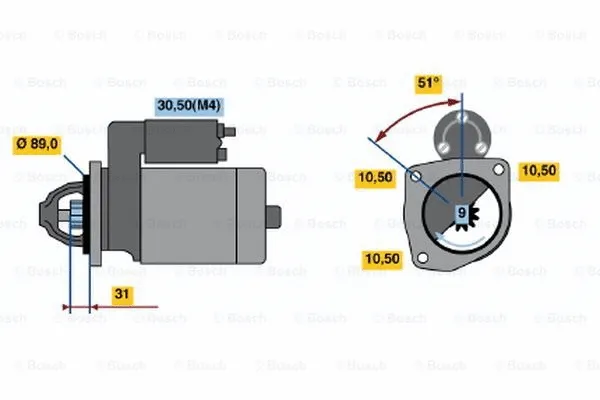 0 001 230 006 BOSCH Стартер (фото 1)