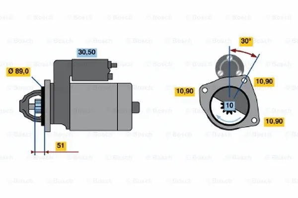 0 001 230 008 BOSCH Стартер (фото 1)