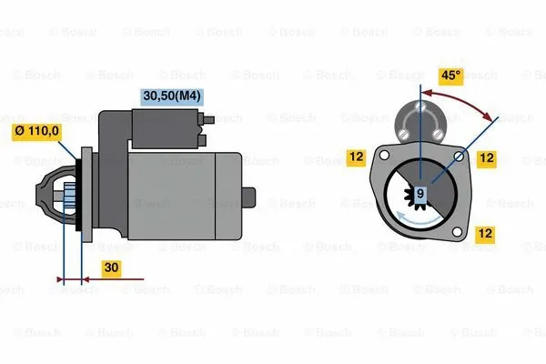 0 001 230 009 BOSCH Стартер (фото 3)