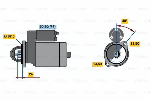 0 001 230 012 BOSCH Стартер (фото 1)