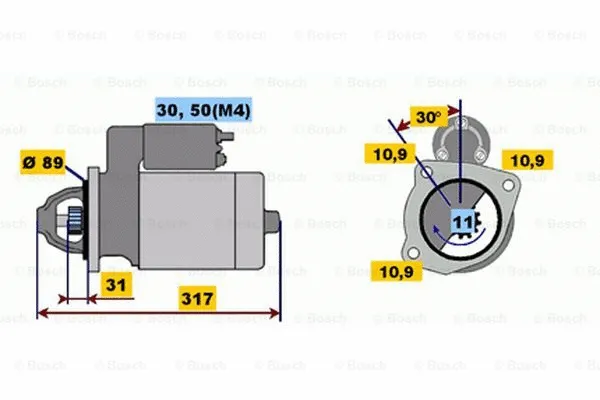 0 001 231 007 BOSCH Стартер (фото 1)