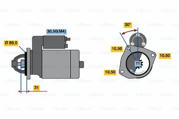 0 001 231 019 BOSCH Стартер (фото 1)