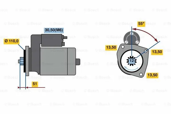 0 001 241 119 BOSCH Стартер (фото 3)