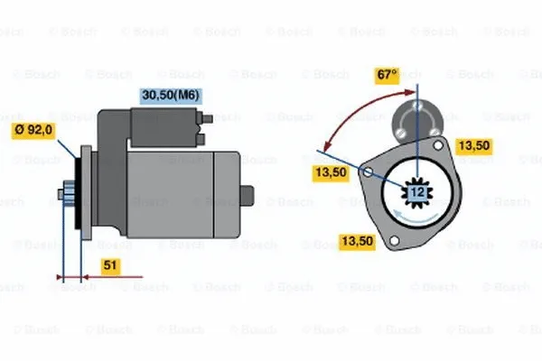 0 001 330 008 BOSCH Стартер (фото 3)