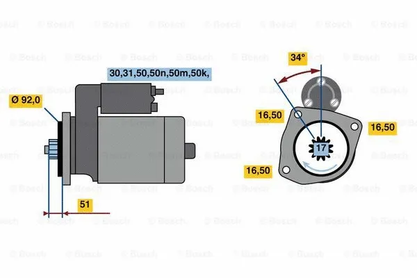 0 001 340 502 BOSCH Стартер (фото 1)